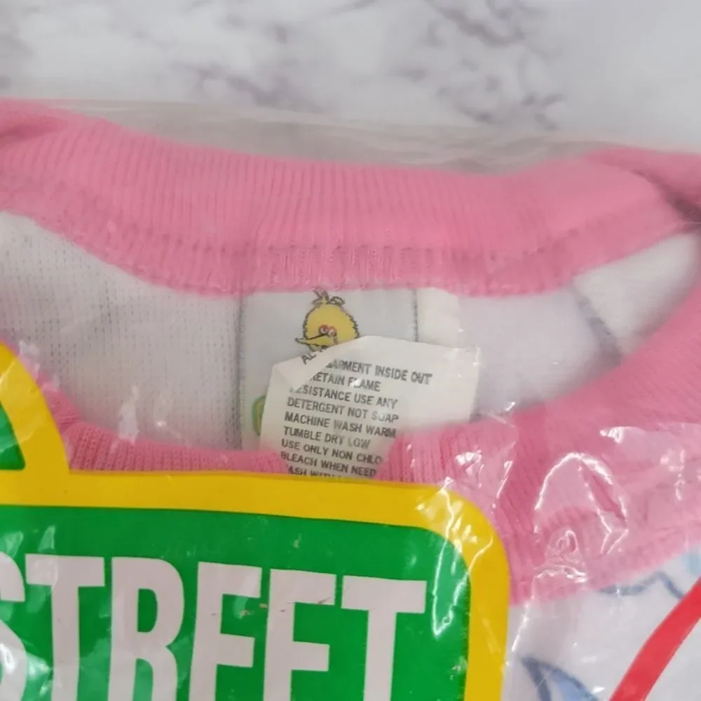 Sesame Street Vintage Infant Pajamas  Blanket Sleeper Footed NEW 90s